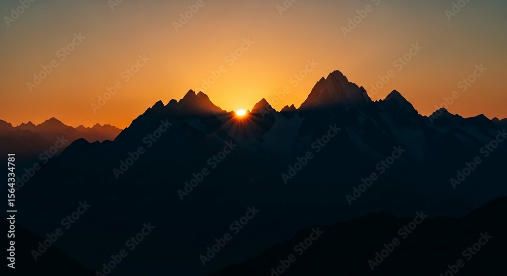 Obraz premium Mountain Sunset