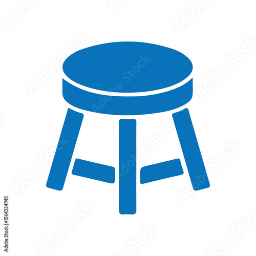blue chair isolated on white