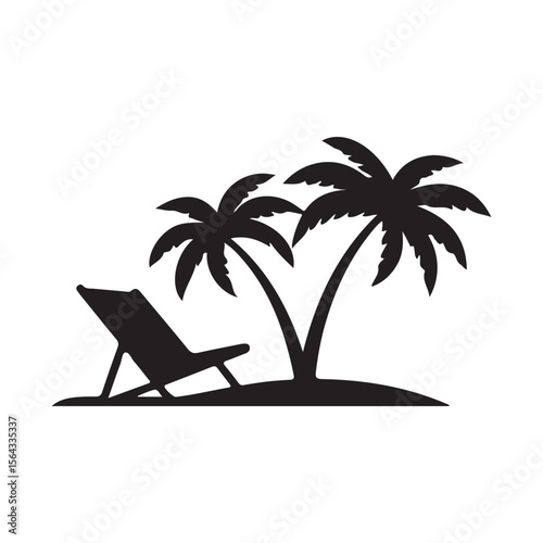vector illustration of a tropical island