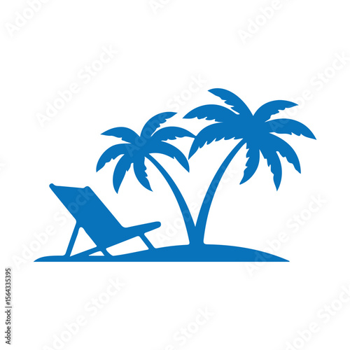 vector illustration of a tropical island with palms