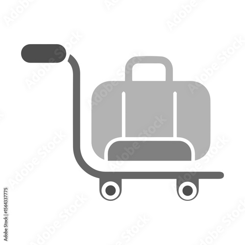 luggage trolley icon