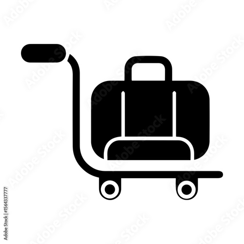 luggage trolley icon