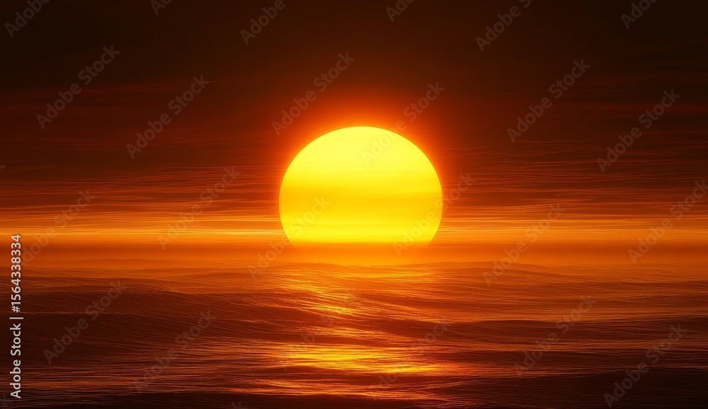 Fiery Sunset Over a Cloud Sea Fiery Sunset Over a Cloud Sea