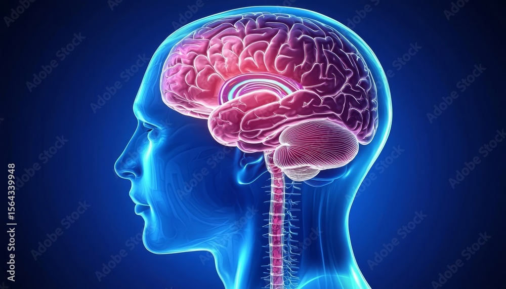 Obraz premium An informative depiction of human anatomy, physiology, and brain functions.