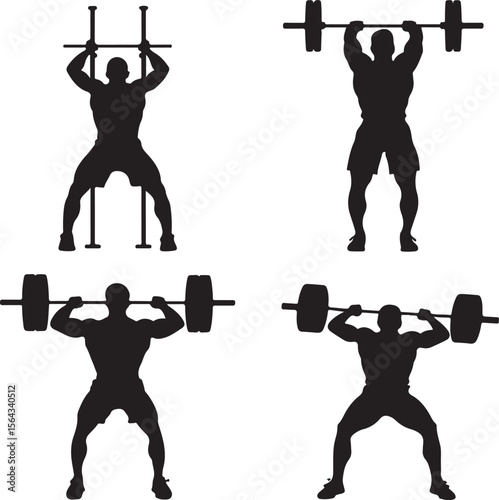 silhouette of man lifting dumbbells, silhouette, sport, vector, people, fitness, illustration, athlete, men, body, weight, sports, weightlifting, running, black, woman, football, ball, exercise, compe