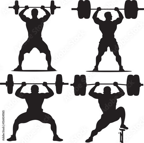 silhouette of man lifting dumbbells, silhouette, sport, vector, people, fitness, illustration, athlete, men, body, weight, sports, weightlifting, running, black, woman, football, ball, exercise, compe