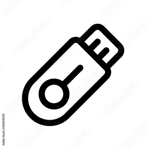 data disk icon with line style, perfect for user interface projects