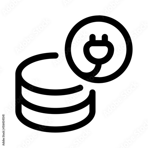 enable data icon with line style, perfect for user interface projects