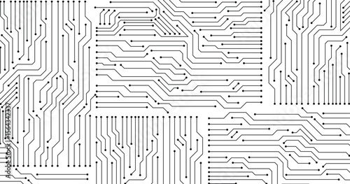 Abstract digital background with technology circuit board texture. Electronic motherboard illustration. 