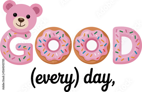 Good day bear and donuts t shirt