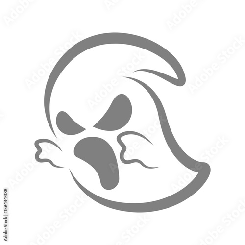 Ghost icon logo design