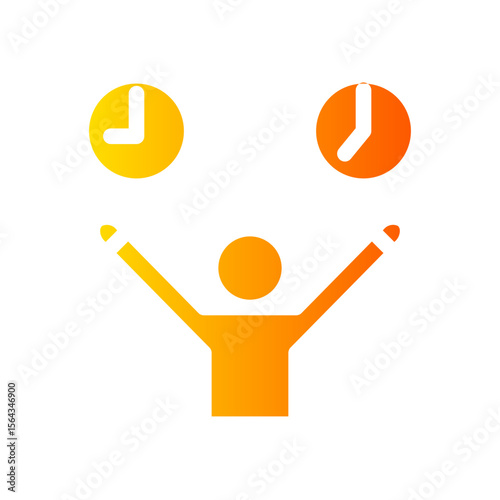 flexible time gradient icon