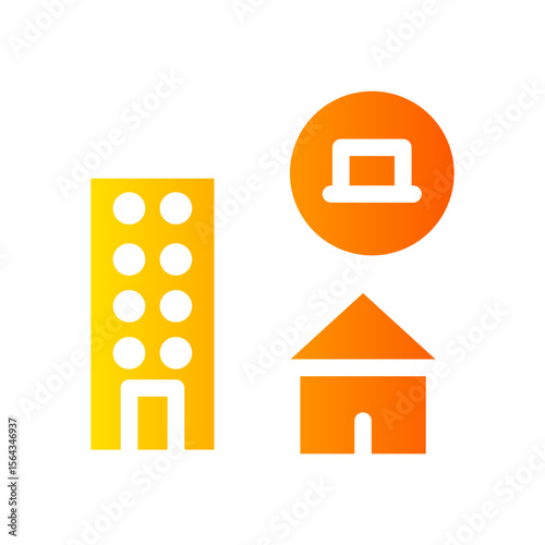 hybrid work gradient icon