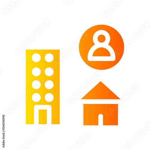 hybrid work gradient icon