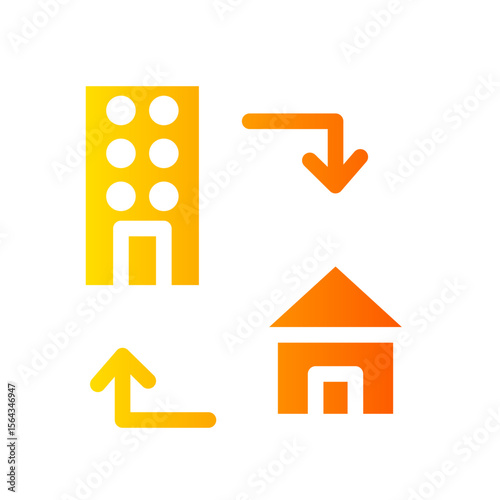 hybrid work gradient icon