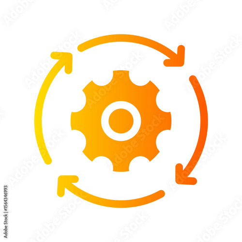 work process gradient icon