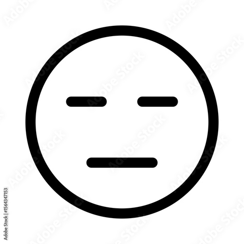 expressionless icon with line style, perfect for user interface projects