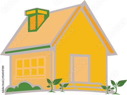 Back to school themed leaves house.