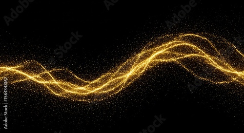 Golden Wave Abstract