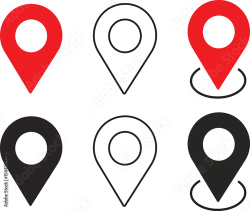 map pin vector logo template .Location Monitor symbol. Computer Screen sign,point illustration symbol,
