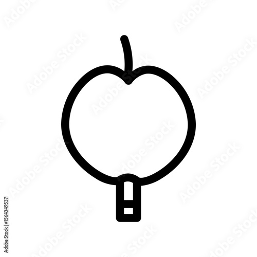 caramel apple line icon