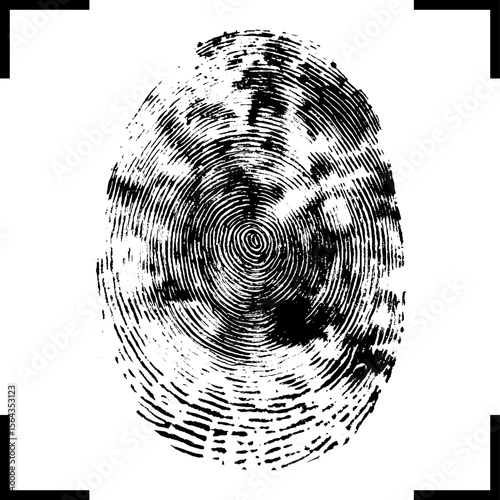 A black vector fingerprint. Scales to any size without loss of quality.