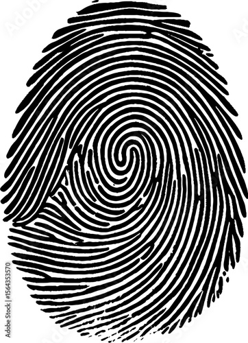 Fingerprint image. Vector design.