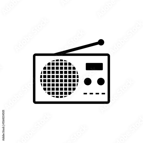 Vintage Radio Icon Classic Retro Radio Design Illustration