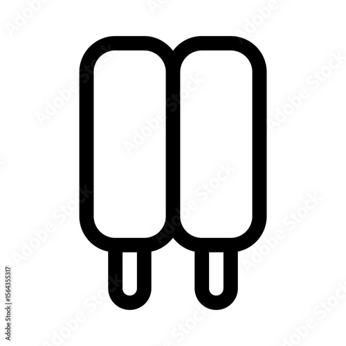 double popsicles icon with line style, perfect for user interface projects