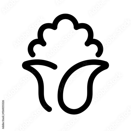 corn icon with line style, perfect for user interface projects