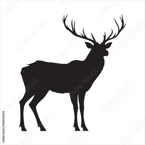 silhouette of deer, deer, animal, vector, silhouette, mammal, nature, illustration, reindeer, antler, wild, wildlife, stag, antelope, christmas, cartoon, horn, elk, goat, horns, antlers, cute, hunting