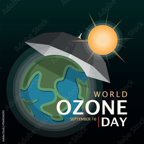 World Ozone Day Poster. Protects the earth from sunlight