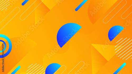 Abstract orange and blue geometric design suitable for backgrounds, prints, posters, packaging, and digital marketing materials requiring a modern aesthetic.