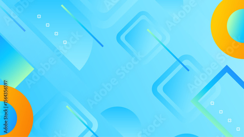 Abstract blue and orange geometric design suitable for backgrounds, prints, digital graphics, web design, and contemporary projects needing vibrant elements.