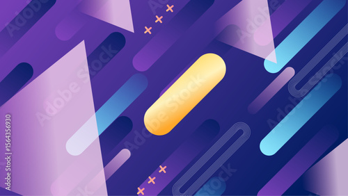 Abstract design with colorful geometric shapes suitable for backgrounds, posters, branding, and web design projects with a modern aesthetic.