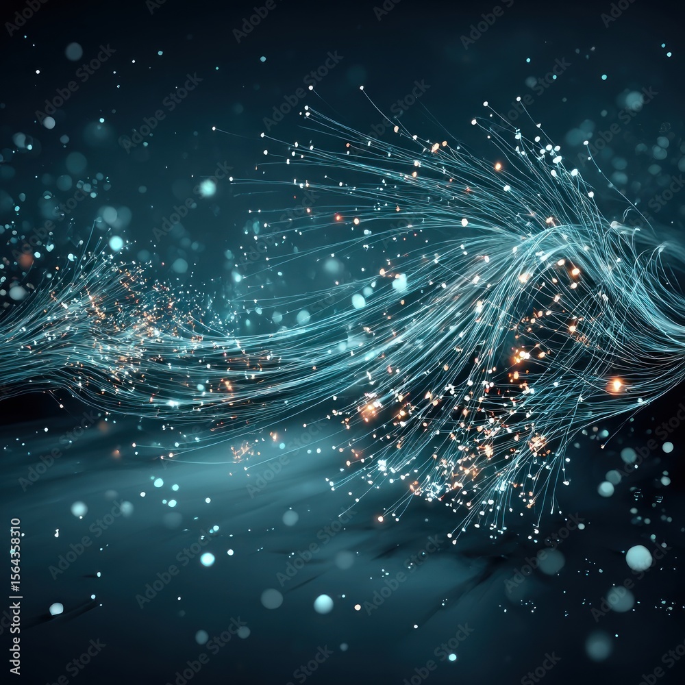Obraz premium Abstract digital fiber optic network
