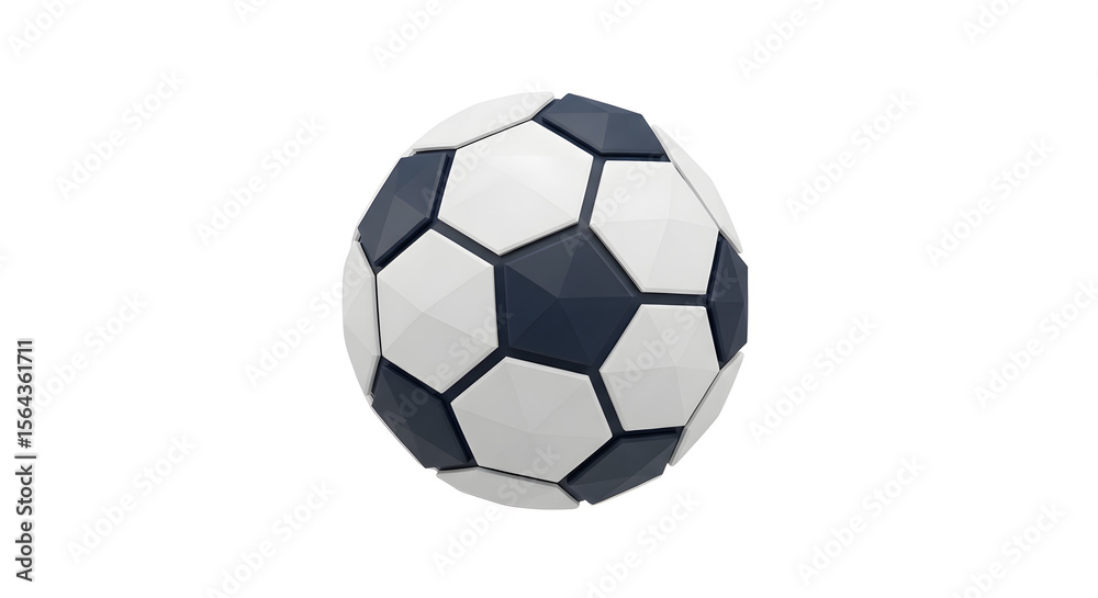 Obraz premium Classic Black and White Soccer Ball Isolated on Clean White Background