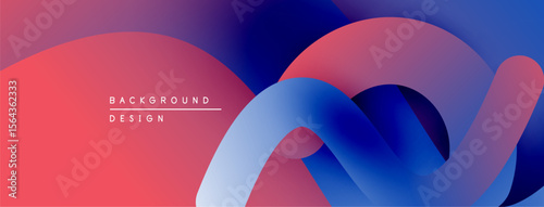 Abstract fluid shapes blend vibrant colors. Gradient transitions create dynamic visual effect. Modern design suitable backgrounds, presentations.