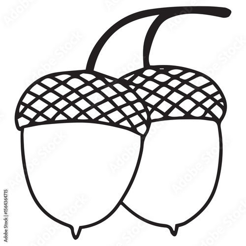 acorn icon vector design template in white background