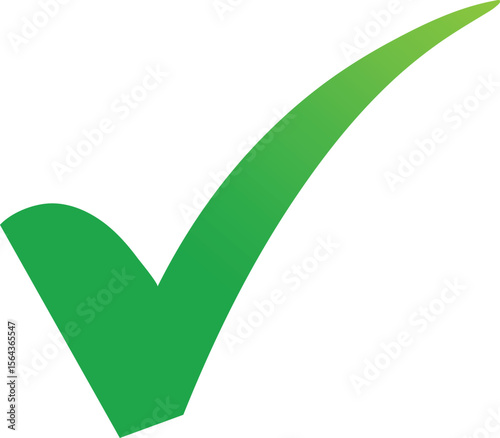 Green Check Mark Icon Symbol of Confirmation Success and Approval