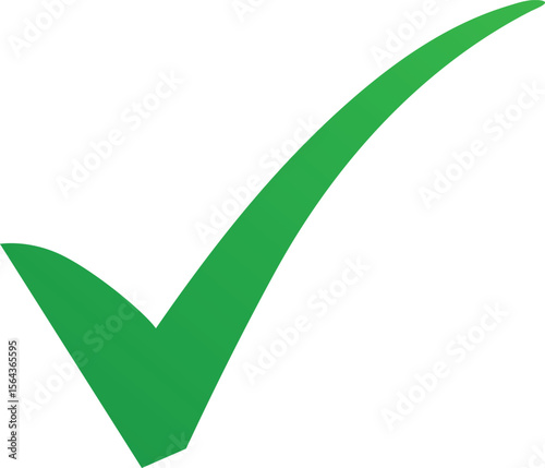 Green Check Mark Icon Symbol of Confirmation Success and Approval