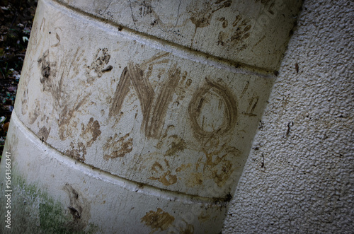 Muddy handprints an ominous 