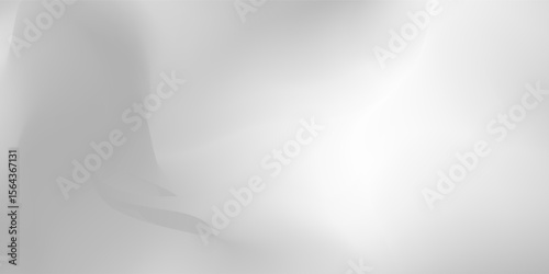 Abstract background with metal mirror texture. White and gray gradient background. Space for displaying products. Abstract color vector banner art