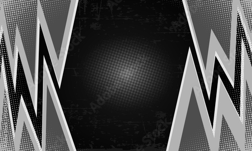 reflective sharp and zigzag pattern with grunge, halftone texture, Abstract background with text space and copy space area for poster, flyer, banner event