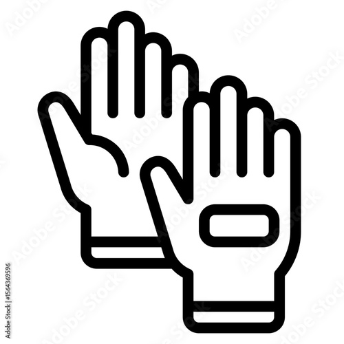 Gloves Icon, Line style icon vector illustration, Suitable for website, mobile app, print, presentation, infographic and any other project.