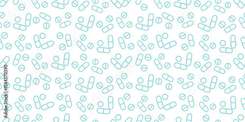Seamless Pattern of Medical Icons Background Design.
医療アイコンのシームレスパターン　背景素材