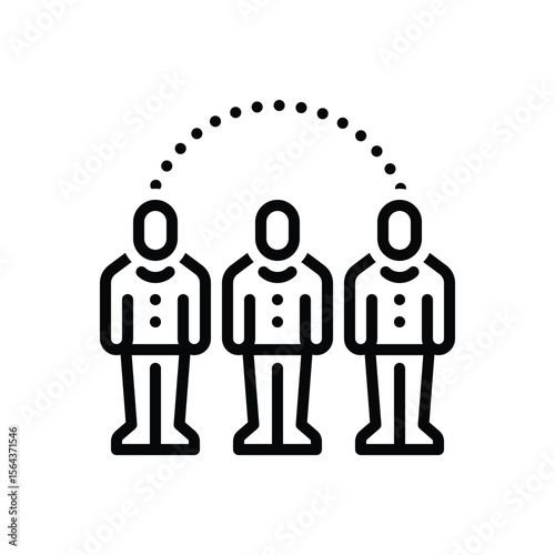 Black line icon for public image