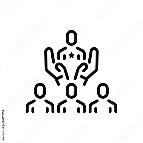 Black line icon for special