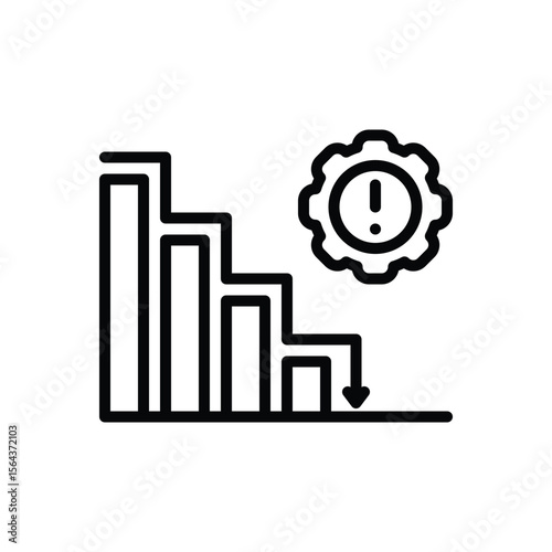 Black line icon for crisis response