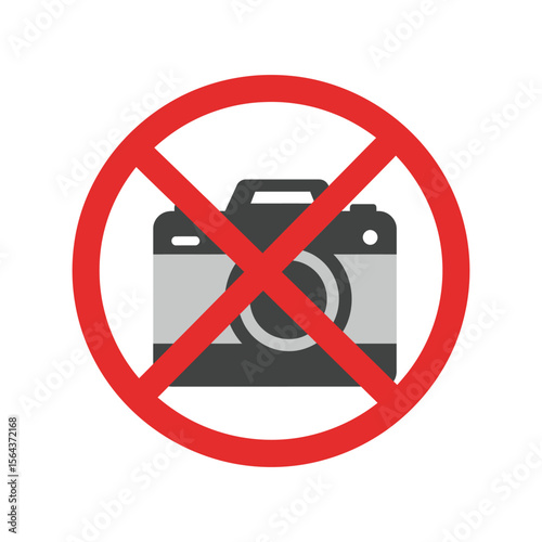  No camera sign, photography prohibited, restricted area, no recording, privacy warning symbol